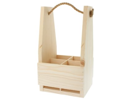 Velká dřevěná krabice na ovoce 21 × 31 cm – přírodní bedýnka