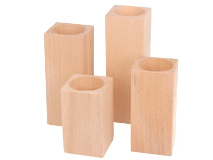 Dřevěné svícny 8x10x12x16 ČTVEREC