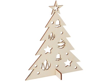 Dřevěný vánoční stromek na stojanu OZDOBA GA06
