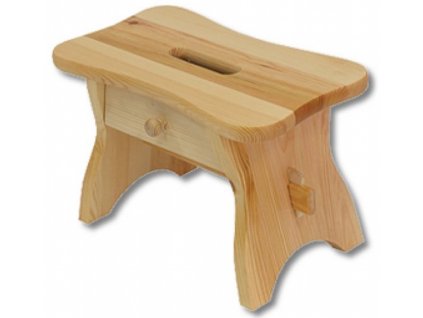 dřevěný taburet z masivního dřeva borovice KT255 pacyg