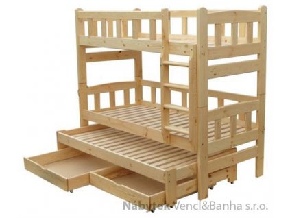 patrová dřevěná postel masivní Niagara chalup