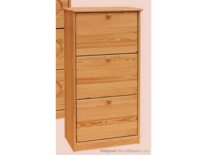 dřevěný botník z masivního dřeva borovice drewfilip 2 hladké