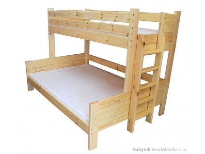 dřevěná patrová postel z masivu, palanda Best chalup