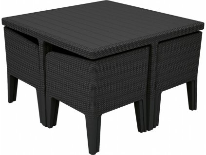 Ratanová zahradní jídelní souprava COLUMBIA 5 – moderní set se stolem