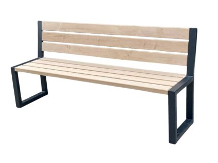 moderni drevena zahradni lavice s operadlem