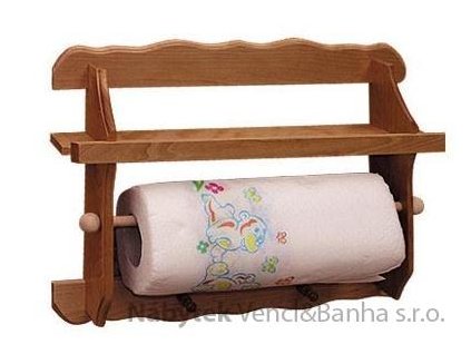 dřevěná závěsná kuchyňská polička z masivního dřeva borovice