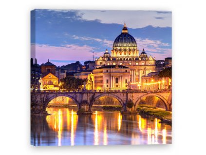 Obraz na plátně tištěný Vatican By Night Art