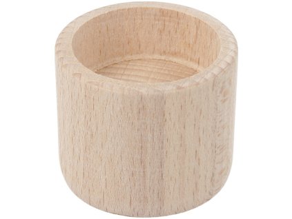 Dřevěný svícen kulatý 4cm