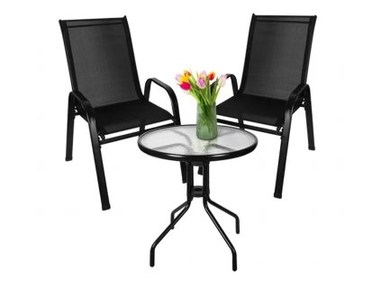 Sestava balkonového nábytku – stůl + 2 židle