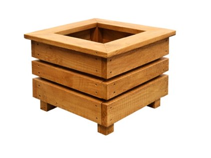dreveny zahradni kvetinovy truhlik 44x44x36 dub