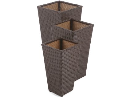 venkovni kvetinac z umeleho ratanu