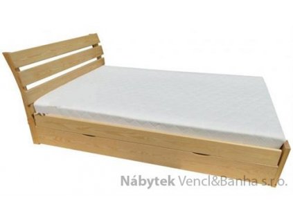 Dřevěná jednolůžková postel s úložným prostorem Eldorado Chalupa