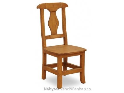dřevěná rustikální stylová jídelní židle z masivního dřeva borovice Mexicana SIL12 euromeb