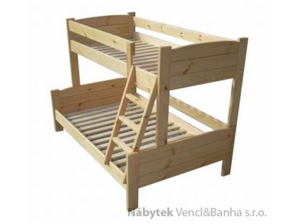 dřevěná patrová postel z masivu, palanda LIDER chalup