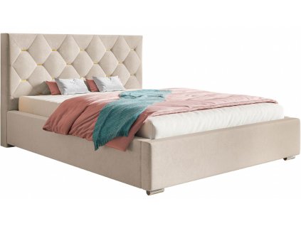 Čalouněná dvoulůžková manželská postel model Vencl Bed 17 Rib