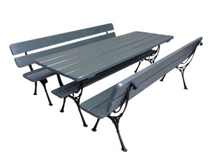 dreveny zahradni set faktor 100x100 s kovovou konstrukci