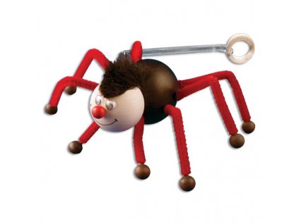 Dřevěná dekorace hračka na pružině Spider GD413 pacyg