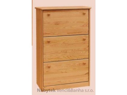 dřevěný botník z masivního dřeva borovice drewfilip 4 hladké