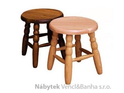 dřevěný taburet z masivního dřeva borovice drewfilip 13