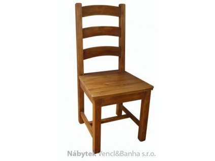 dřevěná rustikální stylová jídelní židle z masivního dřeva borovice Mexicana D24 euromeb