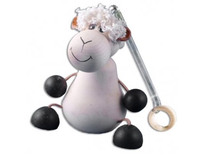 Dřevěná dekorace hračka na pružině Ovečka GD403 pacyg