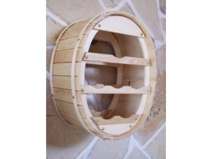 Dřevěný nástěnný sud na víno na 6 lahví Dandi