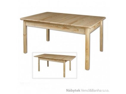 dřevěný jídelní rozkládací stůl borový z masivního dřeva borovice ST102 pacyg