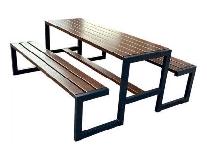 zahradni stul modern s lavicemi drevo kov