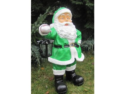 zahradní dekorace z polyesteru Santa Claus zelený Z58 welt