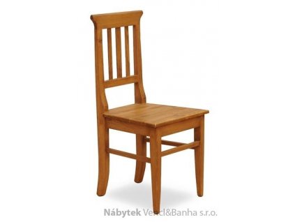 dřevěná rustikální stylová jídelní židle z masivního dřeva borovice Mexicana D22 euromeb