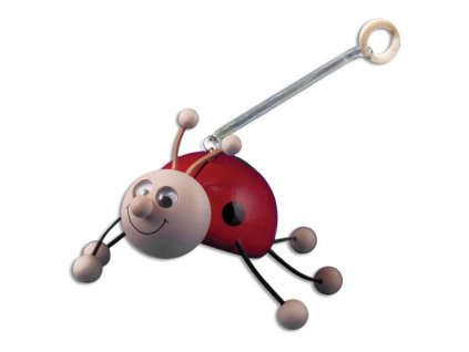 Dřevěná dekorace hračka na pružině Beruška