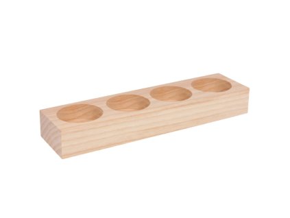 Dřevěný svícn se 4 otvory