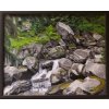 Ručně malovaný obraz na plátně krajina Kamenný potok