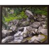 Ručně malovaný obraz na plátně krajina Kamenný potok