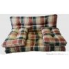 polstry na zahradní nábytek, polstry na paletový nábytek s opěrkou a polštáři hnědo zelená kostka lkv