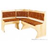dřevěná čalouněna rohová jídelní lavice z masivního dřeva borovice NR111 pacyg