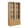 dřevěná buková knihovna, vitrína prosklená z masivního dřeva buk KW421 pacyg