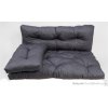 polstry na zahradní nábytek, polstry na paletový nábytek s opěrkou a polštáři šedý lkv