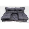 polstry na zahradní nábytek, polstry na paletový nábytek s opěrkou a polštáři šedý lkv