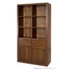 dřevěná buková knihovna, vitrína prosklená z masivního dřeva buk KW404 pacyg