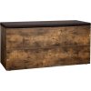 Botník s polstrovanou lavicí hnědý – předsíňový botník 104 × 30 × 48 cm