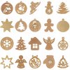 Dekorace dřevěné hvězdy koule sada na vánoční stromeček 20ks