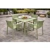 Zelený jídelní set na terase