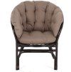 pohodlny ratanovy set pro 2 osoby hnede polstry
