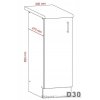 kuchyňská skříňka dolní z laminátové DTD Sycylia D30 gala