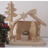 Vánoční dřevěný betlém malý dřevořezba