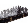 Šachy STREDOVĚKÉ se stříbrnými a černými metalizovanými figurkami