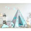 dětský stan Teepe TIPI WIGWAM tyrkysová šeda mixdre