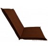polstry na zahradní nábytek, polstry na židle rozměr 120x50x5 cm tm. hnědá Harmonia