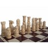 Desková hra, dřevěné šachy vyřezávané ZAMKOWE malé 106D mad